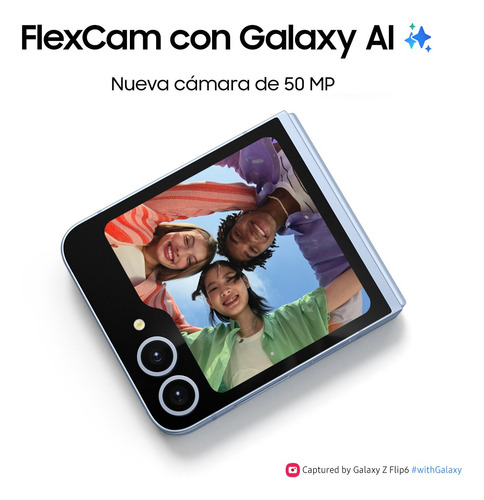 Celular Samsung Galaxy Z Flip 6 Azul Claro 8gb Ram 256gb, Ai, Nacional Con Garantía Azul Claro
