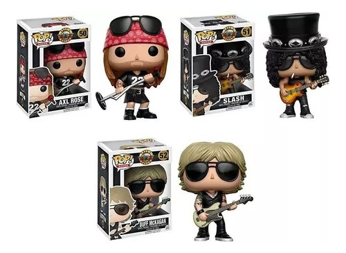 Guns And Roses Muñecos Funko Pop Rocks Set X3 Slash Axl Rose