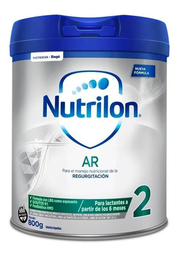 Imagen 1 de 1 de Leche de fórmula en polvo Nutricia Bagó Nutrilon AR 2  en lata  de 800g - 6  a 12 meses