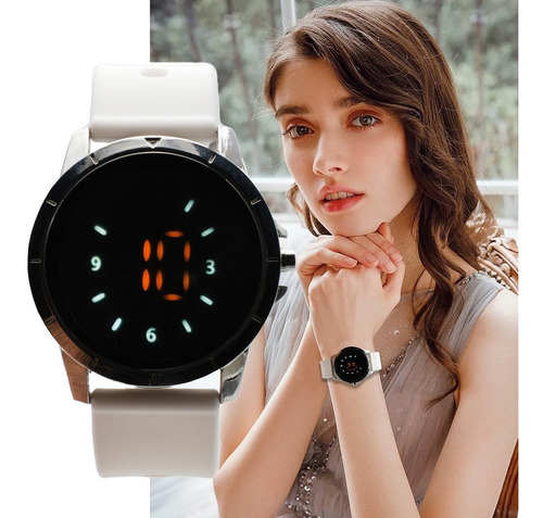 Reloj Digital Zeit Unisex Metal Silicón Casual Luz Led