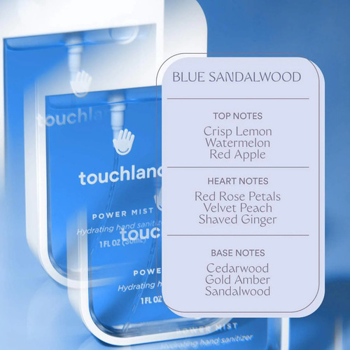 Touchland Power Mist Hydrating Hand Sanitizer Blue Sandalwood