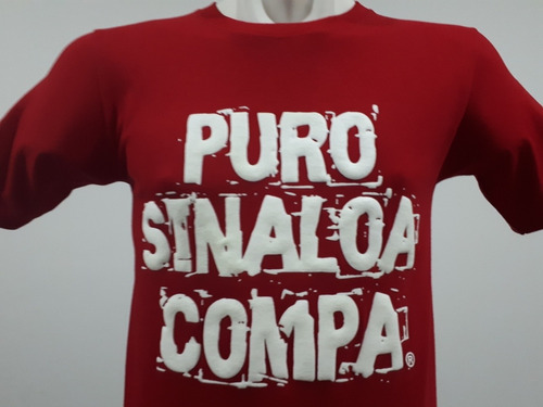 2 Playeras Puro Sinaloa Compa Frase Psc Color Rojo Culiacán 