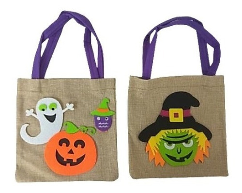 Caramelera Halloween Cotillon Disfraz Bolsa Caramelos