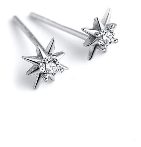 Aretes Plata S925 Fementi Estrellado Con Circones