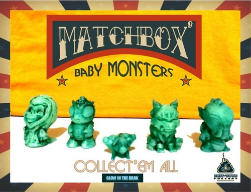 Colección Matchbox Baby Monster X 5, Brillan En La Oscuridad