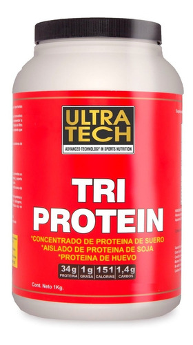 Mix  De Proteínas  Whey Egg Soya X 1 Kg Ultra Tech Sabor Chocolate