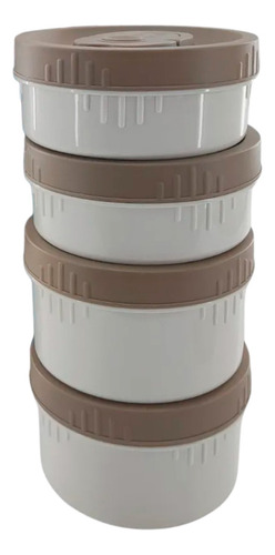 Marmiteira Térmica Inox 4 Em 1 Kala Lanche Viagem Trabalho Cor Azul Com Cinza