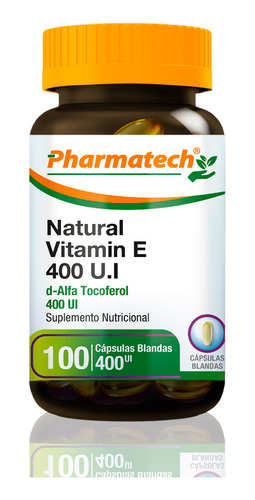 Vitamina E 400 Ui Pharmatech 100 Caps Blandas