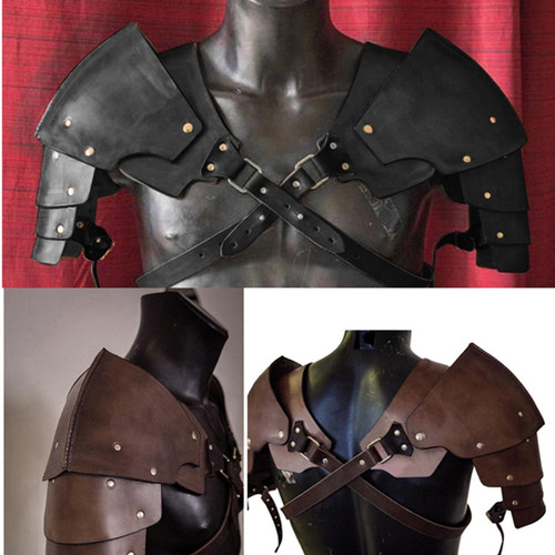 2 Hombro Medieval Pauldron Pirate Steampunk Para Negro