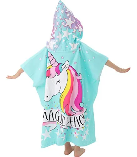 Novforth - Toalla De Bano De Unicornio Para Ninos Pequenos,