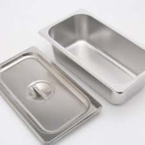 Set 5 Depositos Gastronomico 1/3 15cm Acero Inox Con Tapa