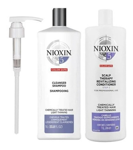 Nioxin Sistema 5 Duo Shampoo Y Acondicionador 1 Litro C/u