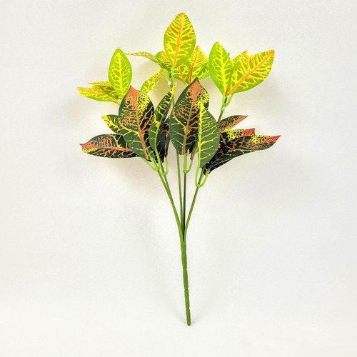 Croton Artificial Buquê 35cm Planta Artificial Permanente