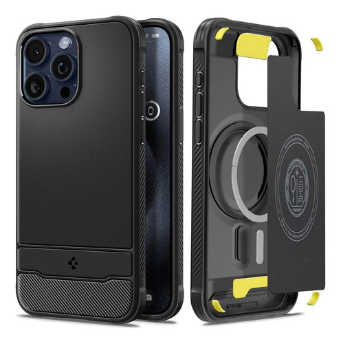 Capa Original Spigen Rugged Armor Magfit Para iPhone 15 Pro