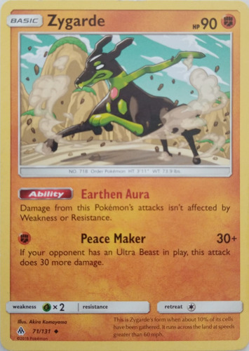 Pokémon Tcg Zygarde 71/131