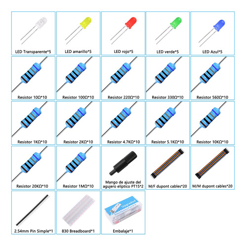 Kit Componentes Electronicos Compatibles Con Arduino Uno