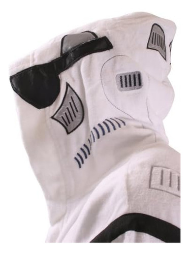Albornoz De Algodón Blanco Con Capucha De Stormtrooper De
