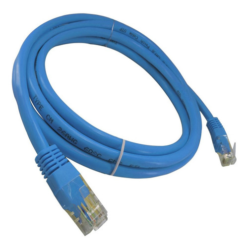 Cable De Red Patch Cord Cat5e Nexxt 3 Pies Color Azul 90cm