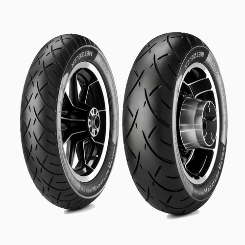 Par Pneu Harley Road Glide Dianteiro E Traseiro Metzeler 130/70-18 E 180/65-16 Me 888 Marathon Ultra