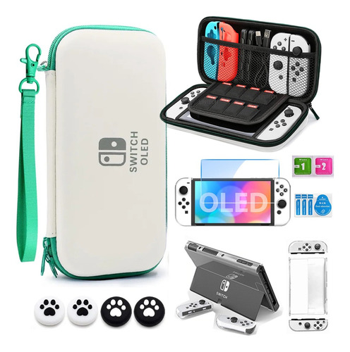 Kit De Estuche Protector Para Nintendo Switch Oled,verde