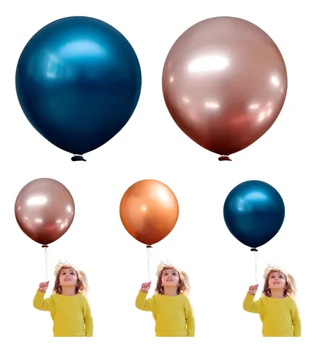 Balão Bexiga Metalizado 16 Polegadas - Gigante - 10 Unidades