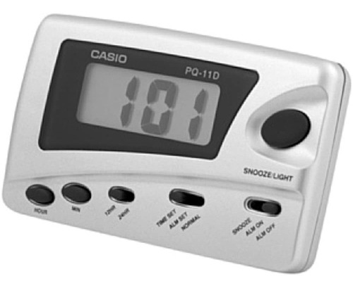 Despertador De Viajero Digital Casio Snooze Led