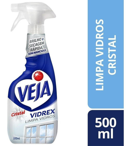 Limpa Vidros Spray Vidrex Cristal 500ml Veja