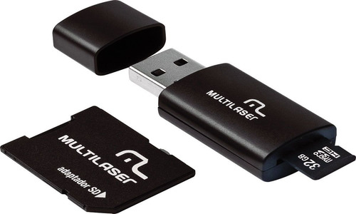 Kit Pen Drive + Adaptador Sd + Cartão Micro Sd C 10 32gb