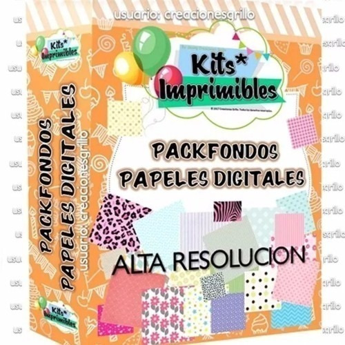 Kit Imprimible Fondos Papeles Actualizadoes