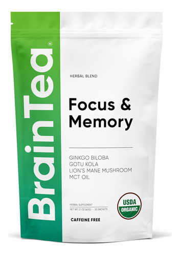 Suplemento  Focus & Memory Brain Sin Cafeína 30 Pack