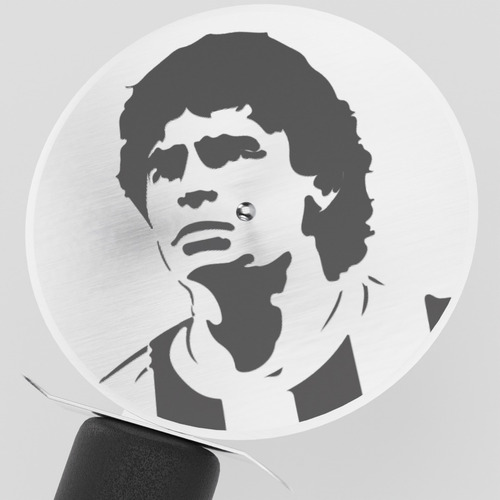 Imagen 1 de 2 de Corta Pizza Acero Inoxidable Maradona. Rueda 10cm.