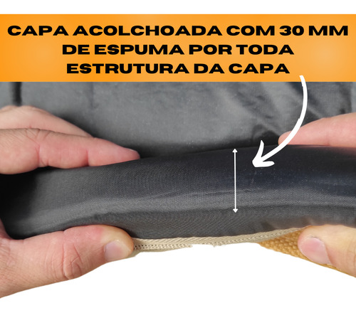 Capa Bag Mochila Super Luxo P/ Violão Folk Acolchoada Alça