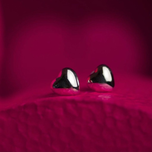 Imagen 5 de 10 de Broquel De Plata .925 Corazón Abombado Agálea Joyería