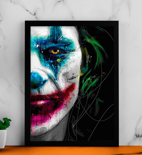 Cuadro Decorativo Joker Marco Con Vidrio 34x45 Cm