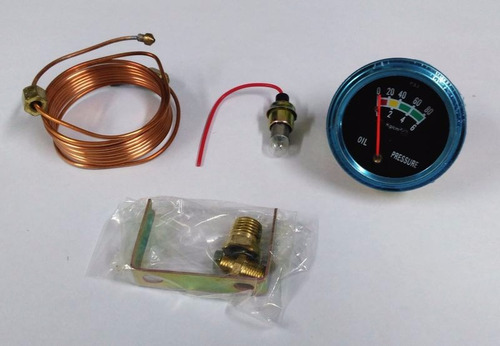 Reloj Presion Aceite Automotriz Con Tuberia Cobre