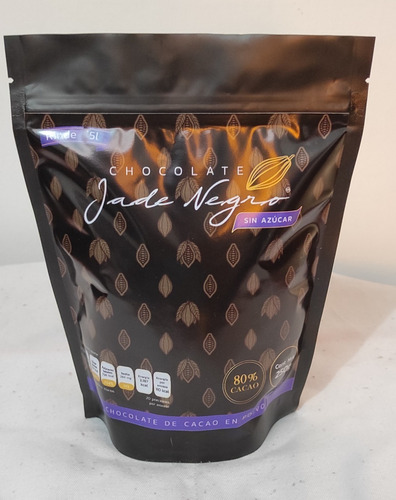 Imagen 1 de 2 de Chocolate En Polvo Jade Negro Sin Azúcar De 250g
