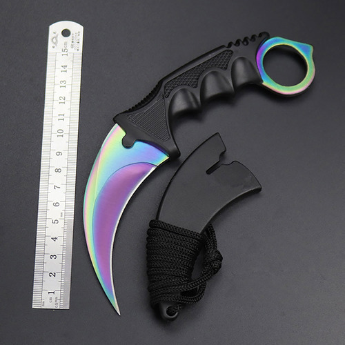 Faca Karambit Canivete Cs Go Combate Tática Com Bainha