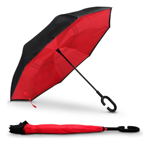Paraguas Invertido Sombrilla Reversible Automático Grande