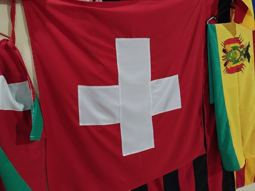 Bandera De Suiza 1 Mt X 1 Mt, Fabricamos Todas Las Banderas