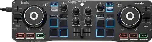 Controlador DJ Hércules DJControl Starlight negro de 2 canales