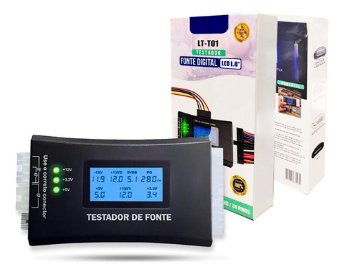 Testador Digital Diagnóstico Fonte Alimentação Pinos 20/24