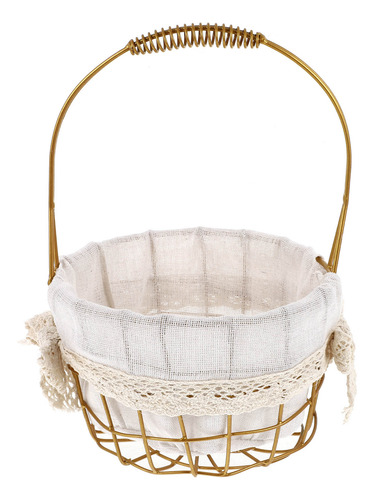 Cesta De Flores Portátil De Hierro De Metal