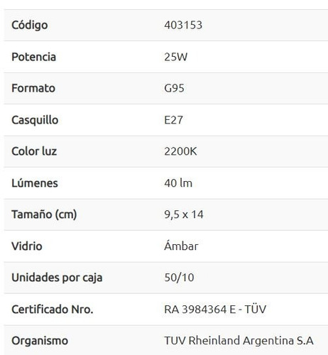 Lampra Bar Cerveceria Globo Antique G95 25w Interelec Dimer