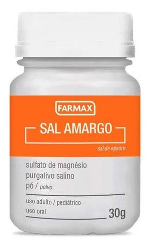 Sal Amargo Farmax Pó 30g Limpeza Intestinal (c/12) Sabor Sem Sabor