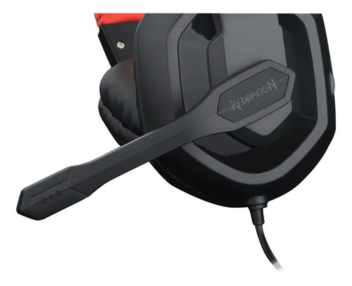Imagen 3 de 6 de Auriculares gamer Redragon Ares H120 negro y rojo