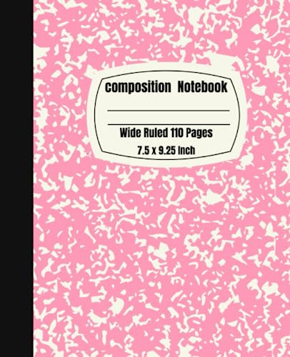 Book : Composition Notebook Wide Ruled 110 Pages Compositio