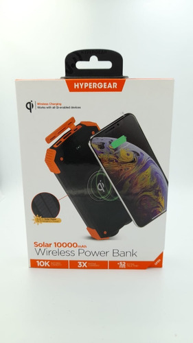 Power Bank Solar 2 Usb+carga Qi Hypergear 10000 Mah