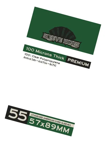 57x89mm card sleeves Sleeve Kings Perfect Fit Premium American (55) 55 sleeves per pack Premium Standard American Card Sleeves