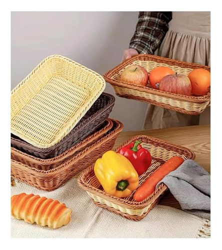 Cestas De Mimbre Rt&bs Para Servir Pan, Cestas De Verduras T