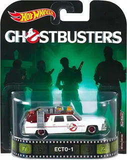 auto de los cazafantasmas juguete Hot Wheels Ghostbusters Ecto-1 Vehículo